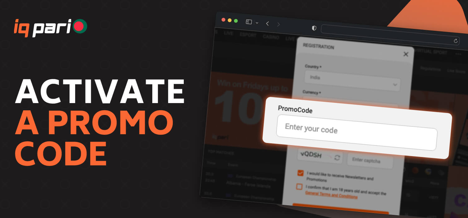 activate a promo code