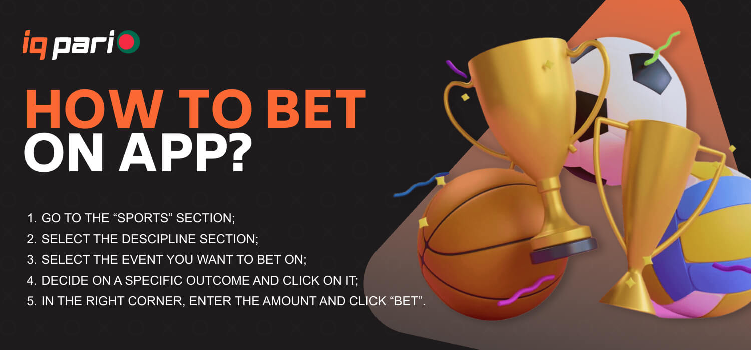 how to bet on app